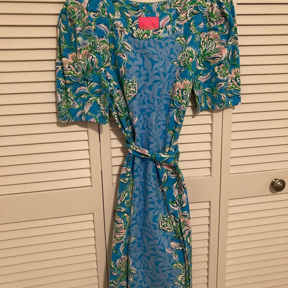 NWOT Lilly Pulitzer Harriet Elbow Sleeve Dress; Det Belt; Size L, Make an Offer! - Picture 9 of 12